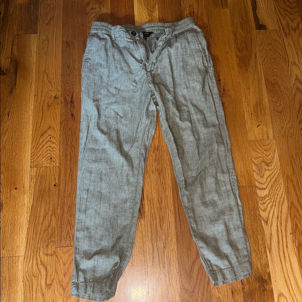 Banana Republic Athletic Fit green linen Pants size 28x28